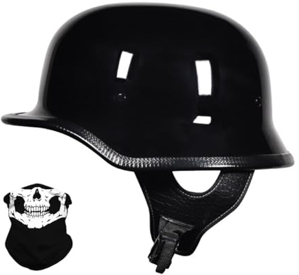 Vintage Jet Helm Halb Helm Öffnen Motorradhelm ECE-Zertifizierung für Straßenroller, Fahrräder, Mopeds Cruiser M-XL