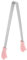 sourcing map Mini-Lebensmittelzange, 14 cm, Handschuhform, Edelstahl mit Silikonspitzen, kleine Kochzange, Küchenzange, Servierzange zum Kochen, Grillen, Grillen, Küche, Rosa