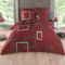 Bettwäsche 135x200 2 teilig - Mikrofaser Bettbezug 135x200 cm + Kissenbezug 80x80 cm - atmungsaktiver Stoff mit Reißverschluss - für Einzelbett - modernes Design Rot