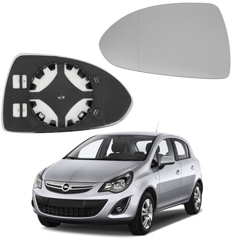 Convitex Spiegelglas für OPEL CORSA D (06-14),OPEL CORSA E (14-), Links, Spiegelglas+Haltefuss, Asphärisch, Beheizbar