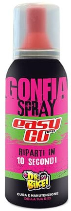 DR. BIKE Zum Aufpumpen und Reparieren von Reifen Easy Go 100 ml. Zum schnellen Aufpumpen und Reparieren von Fahrradreifen. Für Rennräder mit 26 Zoll (66 cm) und 27,5 Zoll (66 cm) und 29 Zoll (66 cm)