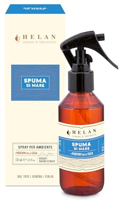 Helan Spuma di Mare - Profumatore per Ambienti, Profumo Ambiente Spray dalle Note Fresche di Sale Marino, Geranio e Incenso - Idee Regalo Deodorante e Profumatori Ambiente, 150 ml - Made in Italy