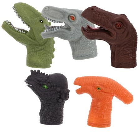 JOINPAYA 5stücke Dinosaurier Finger Puppen Für Junge Mädchen Tier Handpuppen Aus Flexiblen Material Für Geschichtenerzählen Und Spielzeug Für Kleine Hände