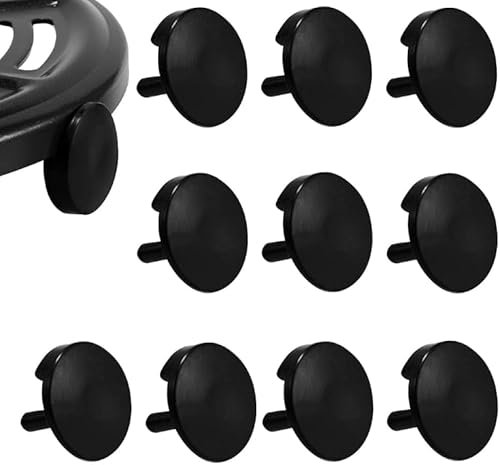 10 Pcs Air Fryer Rubber Bumpers for Ninja Dz201 Dz090 Dz100 Dz401 Dz550 DualZone Air Fryer Protective Feet Tray Replacement Part for Grill Pan Crisper Plate Food Grade Black Round