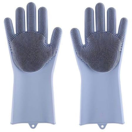 Guantes de lavaplatos de silicona, guantes para el lavado reutilizable de guantes para el hogar, espesas de guantes de cepillo de limpieza, guantes para la ropa para lavar, jardinería, jardinería