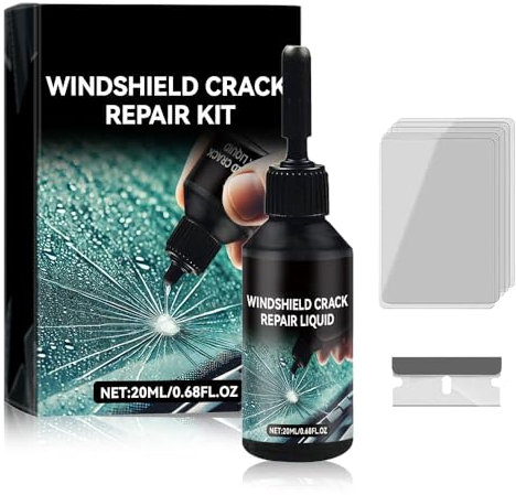 Steinschlag Reparaturset Windschutzscheibe, 2025 Neu Windshield Crack Repair Formula, Cracks Gone Glass Repair Kit, Glas Reparatur Set Zur Reparatur Langer Rissen, Löchern, Rissen (1 Stück)