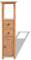SXJEQOC Haushaltsschrank Gartenschrank Klein Mehrzweckschrank Büroschrank - Eckschrank 26x26x94 cm Massivholz Eiche für Garage Wohnzimmer Küche Abstellraum