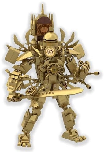 Titan Clock Man Plush, Titan Clock Man Assembled Toy, Parent Child Interactive Block Set, Stress Relieving Creative Toy, Fan Gift, Safe and Durable