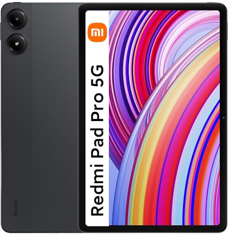Xiaomi Redmi Pad Pro Tablet de 12,1 pulgadas 5G mantequilla Smooth Display 8+128GB 2024 Android Mi Tablet con cámara trasera de 8 MP, batería de 10000 mAh, batería de hasta 33,9 días de duración de la