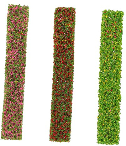 Milisten 3Pcs Miniature Dollhouse Garden Shrubs Realistic Mini Flowerbed Decoration for Indoor Outdoor Micro Landscape Craft