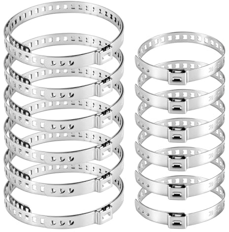 12 Pièces Pinces Réglables Kit Arbre,Pince de Joint d'Arbre à Cardan Collier, Colliers de Serrage pour Coffre CV en Acier Inoxydable, Collier Soufflet de Cardan Universel, Colliers Soufflet Cardan