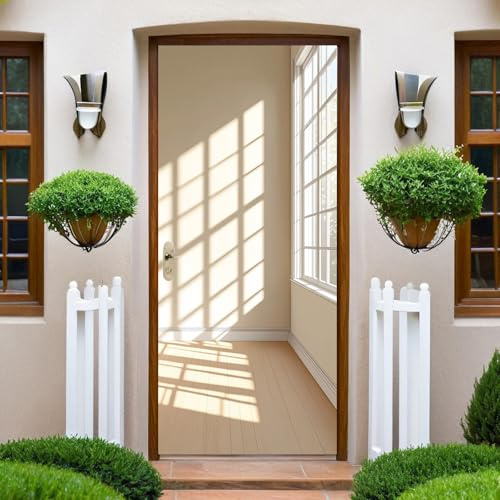 Poster per Porte 3D Adesivo per Porta Luce del sole attraverso la finestra 80 x 210 cm Interne 3D Pellicola Adesiva Poster Sticker Murale Parete Carta da Parati Adesivo per pareti e Porte