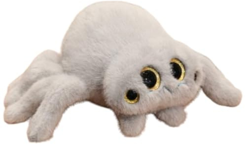KUKUShining Spinnen Plüschtier, Weiche Vieräugige Stofftiere Niedliche Plüschtiere Kreatives Kissen Als Geschenk(Gray)