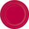 3xPack of 16 x Ruby Red Round Paper Plates (9/23cm)