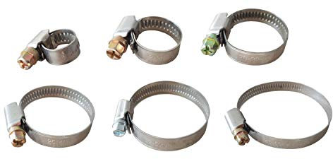 netproshop 5 x Schlauchschelle 9mm breit Auswahl Durchmesser, Größe1:8-12 mm
