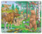 Larsen FH36 Rahmenpuzzle für Kinder I Tierwelt des nördlichen Waldes I Puzzle ab 3 Jahre I Schönes Kinderpuzzle mit 29 Teilen I Spiel, Spaß & Lernen