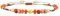 KELITCH Seed Perlen Freundschaft Armbänder Dünne Seil Armbänder Frauen Handgemachten Schmuck (Orange M)