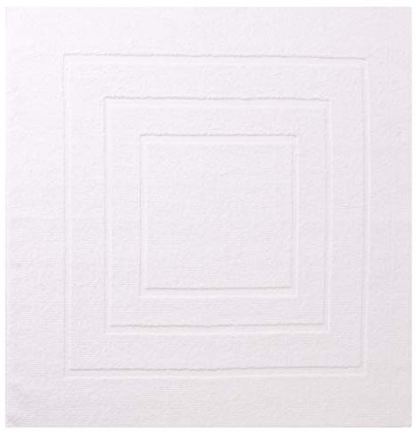 Betz Badvorleger Palermo 100% Baumwolle Badematte Badteppich Duschvorlage Größe 60x60 cm Qualität 680g/m² Farbe weiß