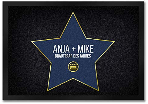 trendaffe - Star Fußmatte mit Wunschname wie der Walk of Fame