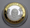 The Commemorative Coin Company MEMENTO MORI/VIVERE Silber und 24 Karat Gold Erinnerungsmünze in Kapsel MORS VINCIT OMNIA Stoik/Reflection Tulpen, Sanduhr, Totenkopf/Tod