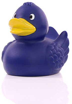 Schnabels Badeente Wings - Geschenk für Geburt Geburtstag Namenstag Kinder Baby Freund-in Mädchen Junge - lustig originell Glücksbringer - Spielzeug Quietsche-Ente Deko Badewanne (Blau)