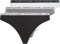 Tommy Hilfiger Perizomi Confezione da 3 Donna Tanga, Multicolore (Medium Grey Heather/White/Black), M