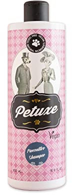 Petuxe Cosmetics Präventives Hundeshampoo, schützt, repariert und befeuchtet das Fell mit Teeöl und Quassia Amara-Essig, Repellent mit natürlichen Inhaltsstoffen, vegan für alle Rassen, 500 ml