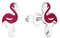 Amor Ohrstecker 925 Sterling Silber Mädchen Kinder Ohrschmuck, 1 cm, Silber, Flamingo, Kommt in Schmuck Geschenk Box, 2027915