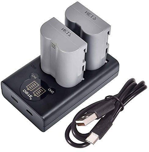 DSTE EN-EL3E ENEL3E Rechargerable Battery (2-Pack) and Smart LED Dual USB Charger Compatible with Nikon D700 D70 D70S D80 D90 D100 D200 D300