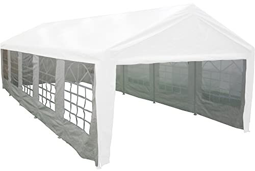 Lot de 4 parois latérales Blanches pour pavillon d'événement, 4 x 10 m, Housse en polyéthylène, 140 g/m², en Blanc