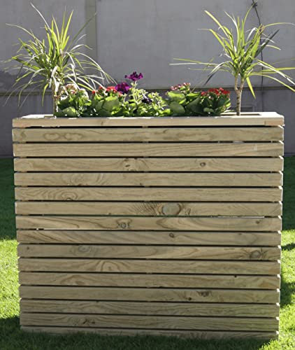 Vidahuerto Jardinera/Macetero Luxe Columna de Madera Pino tratada para Exterior. (120X30X93)