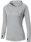 WILLIT Damen Laufshirt UPF 50+ Sonnenschutz Hoodie Sportshirt UV Shirt Langarm Wandern Angeln Outdoor Shirt Schnelltrocknend Leichter Hoodie Grau M