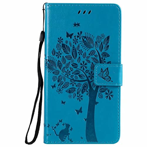 Handytasche für Google Pixel 7A Hülle, Handyhülle Google Pixel 7A Case Tasche Leder Flip Eule Liebe Wallet Schutzhülle Ständer Klapphülle Schale Bumper Magnet Deckel für Google Pixel 7ABlau