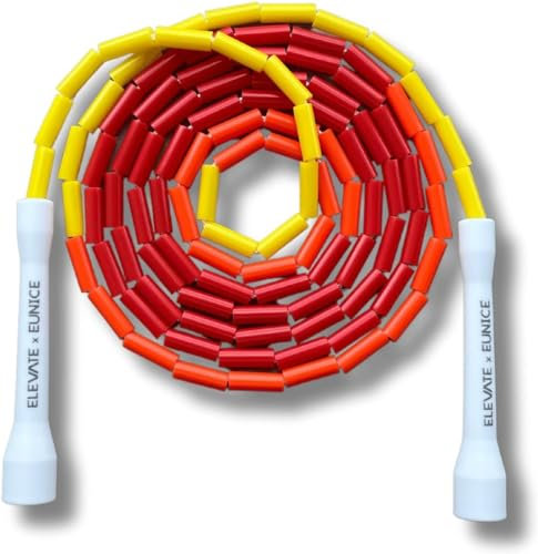 Elevate Rope Beaded Jump - Professional Jump with an adjustable length up to max. 3 mt, thickness 3mm poly cord/8mm including perlen, weight 0.1 kg. (Ombre)