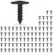 80Pcs Vis Noire, Vis M5 x 16mm, Vis Autoforeuse Metal, pour Pare-chocs, Garde-boue, Vis Autoperforante