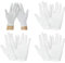 JTKREW 3 Paires de Gants de Coton Blanc,Doux,élastiques,de Protection travaillant Gant,pour l'inspection des Bijoux,la Protection et la décoration (Taille L)