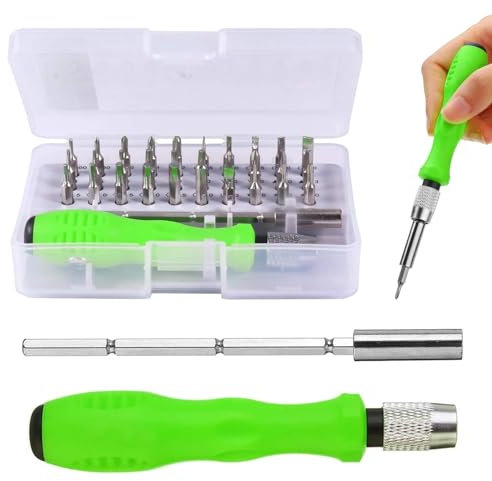 32 in 1 Magnetic Precision Screwdriver Tool, Precision Repair Tool, Magnetic Adjustable Pole Repair Tool Kit for Household Appliances, Electronics, Toys, Crafts & DIY Projects