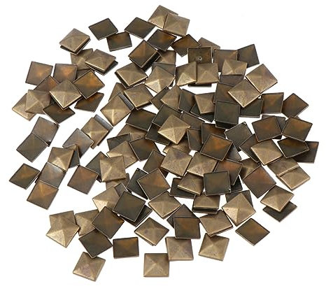 Metallnieten Zum Basteln 100 Stück Pyramidenförmige Nieten Aus Kupfer mit Flacher Rückseite für Modeschmuck und Kleidung