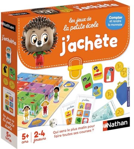 Jeu éducatif Nathan J'achète, Orange, 27 cm x 27 cm x 0.1 cm