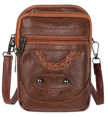 Zercart Small Cell Phone ShoulderBag Versatile Cross body Bags For Women,Zipper Shoulder Wallet Bag with Adjustable,Waterproof Small Cellphone Shoulder Bag Nylon Ladies Purse Wallet Travel