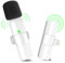 Wireless Lavalier Microphone for iPhone, iPad - Mini Microphone Bluetooth Lapel Mic for Video Recording - Tiny Clip on Microphone Phone Mic for Podcast Camera Vlogging Youtube Tiktok Interview, White