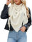 PASUDA Schal Damen Musselin Dreiecksschal Bequem Weiches Dreieckstuch Baumwolle Halten Sie Warm Halstuch Musselintuch Herbst Elegant Unifarben Groß Schal Damen Stola 190 * 80cm (Beige, 190 * 80cm)