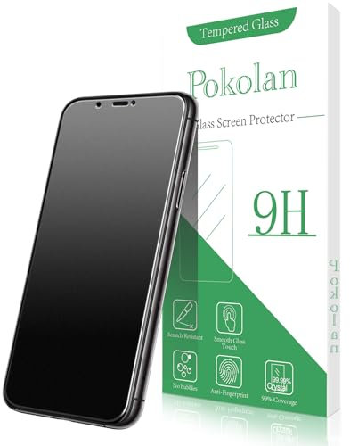 Pokolan 3 Piezas Protector Pantalla Mate para iPhone 11, XR, HD Cristal Vidrio Mate Templado Antirrayas, Antihuellas, Anti-Reflejo, 9H Dureza