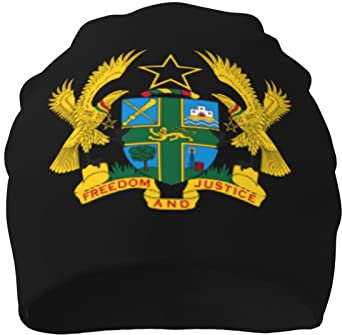 Jersey Mütze Wappen Von Ghana Mütze Feinem Fahrrad Mütze Atmungsaktivem Damen Sportmütze Für Snowboarden, Unisex, Outdoor