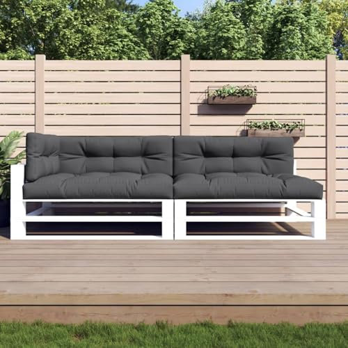 Homgoday Palettenkissen 5-TLG. Palettenpolster Pallettensitzkissen Sitzkissen Rückenkissen Seitenkissen Gartenkissen für Palettensofa Palettenmöbel Gartenmöbel Anthrazit Stoff