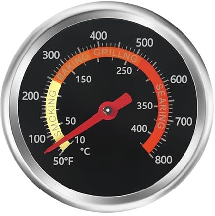 Gichusizy Thermomètre de barbecue - Affichage de la température - Charbon - Fosse - Thermomètre pour la cuisson de la viande