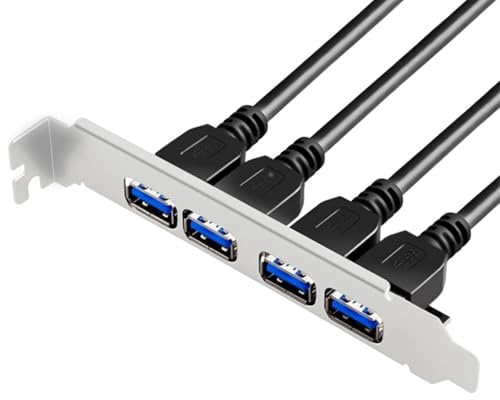 MOIDHSAG Cable de 4 puertos USB 3.0 a 19 pines de 20 pines para placas base adaptador de cable para placas base PC panel frontal
