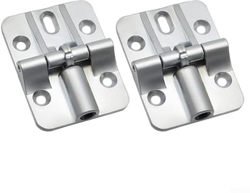 180 Degree Adjustable Locking Hinges for Bifold Doors and Folding for Tables Sturdy Zinc Alloy Design (Silver)