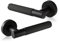 IRONWORX® Matt Black Door Handles | Diamond Cut, Machined Knurled Textured Design, Premium Lever on Round Sprung Rose Door Handle Set, Enhanced Grip & Comfort, Easy to Install, for Internal Doors