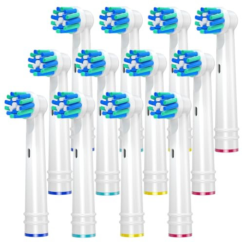 REDTRON Cross Action Aufsteckbürsten kompatibel mit Oral B, Ersatzbürstenköpfe für Oral B, Zahnbürstenköpfe passend für Professional Care Vitality Pro Smart Genius Series, 12 Pack, EB50-P